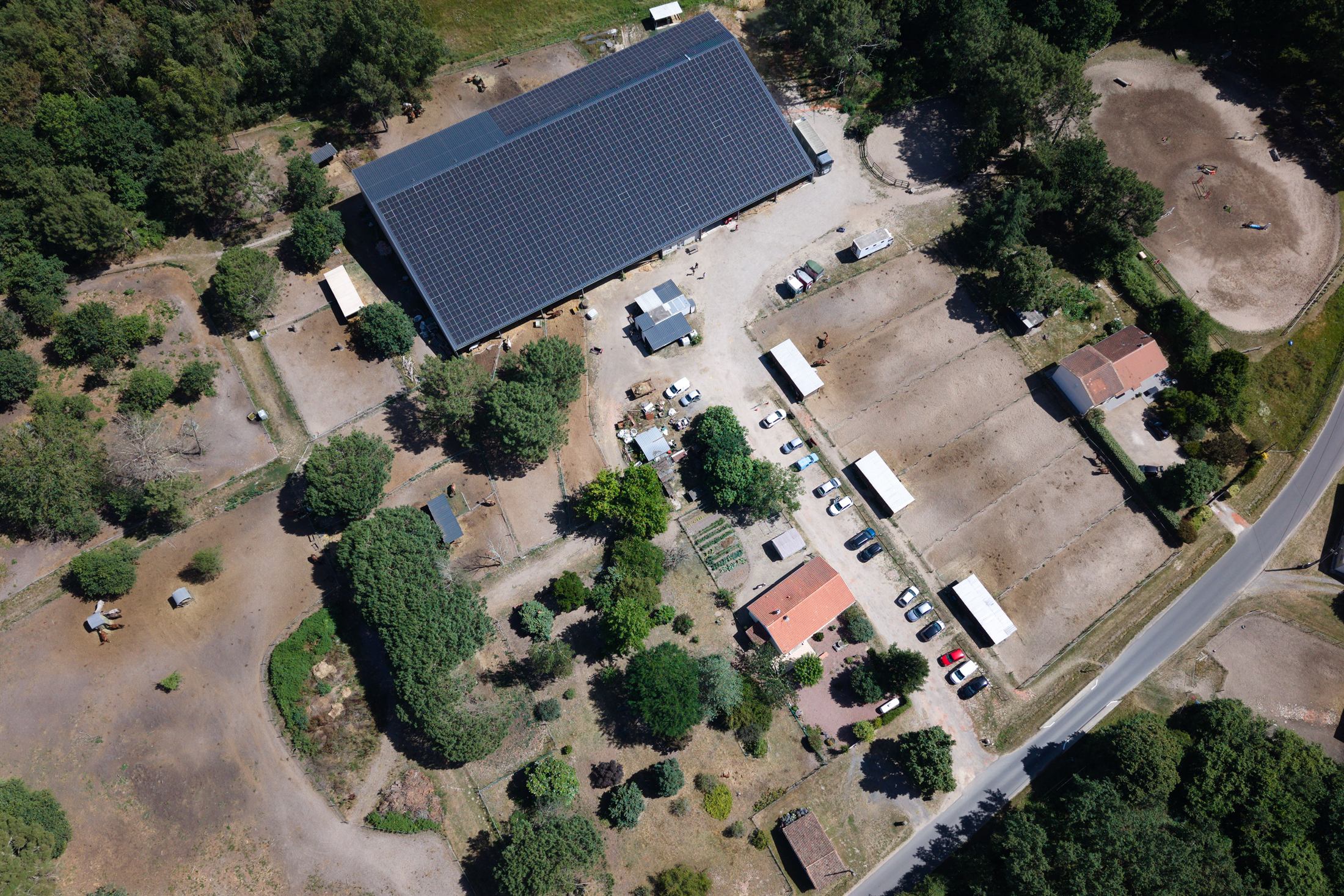 Vue aérienne du centre